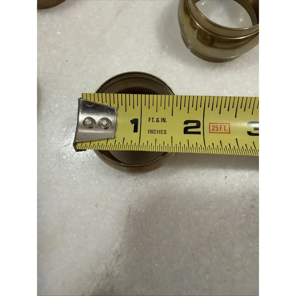 Set Of 8 Vintage BRASS NAPKIN Rings SMOOTH 1